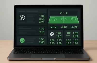 SportyBet live betting markets during a football match